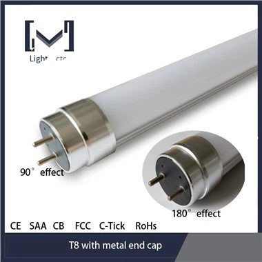 Miotal Deireadh Cap T8 Solas Tube faoi stiúir